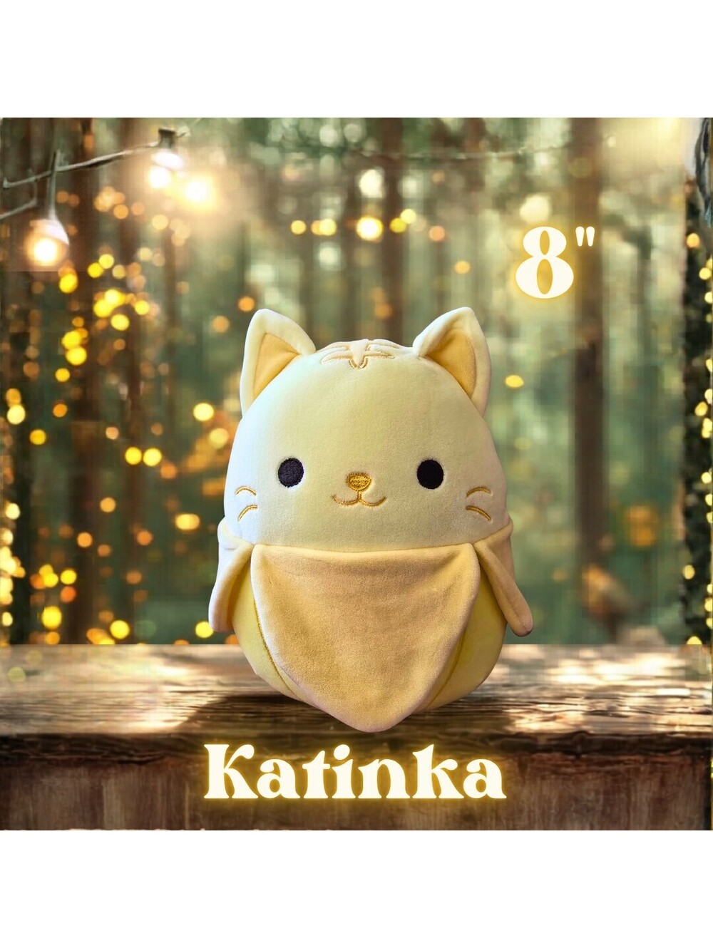 NWT RARE HTF Squishmallows Katinka the Banana Cat 8"